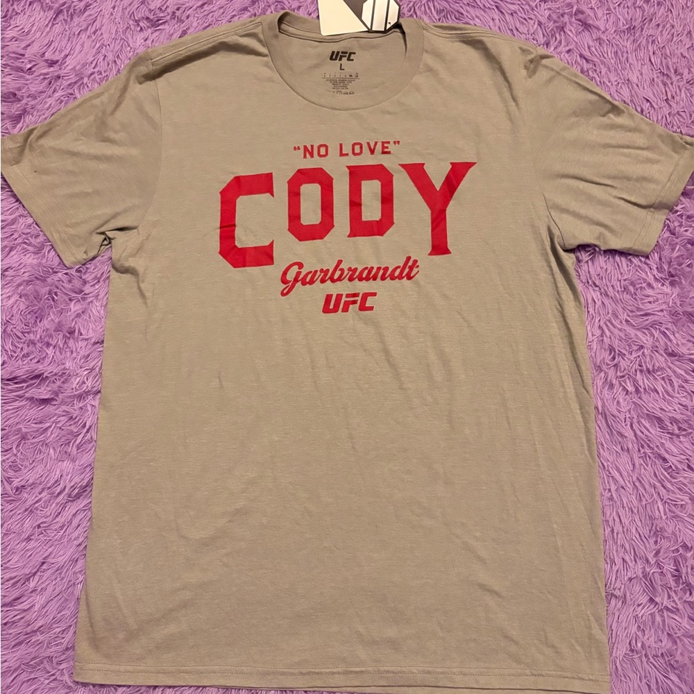 UFC Gray Tee with Red Accents